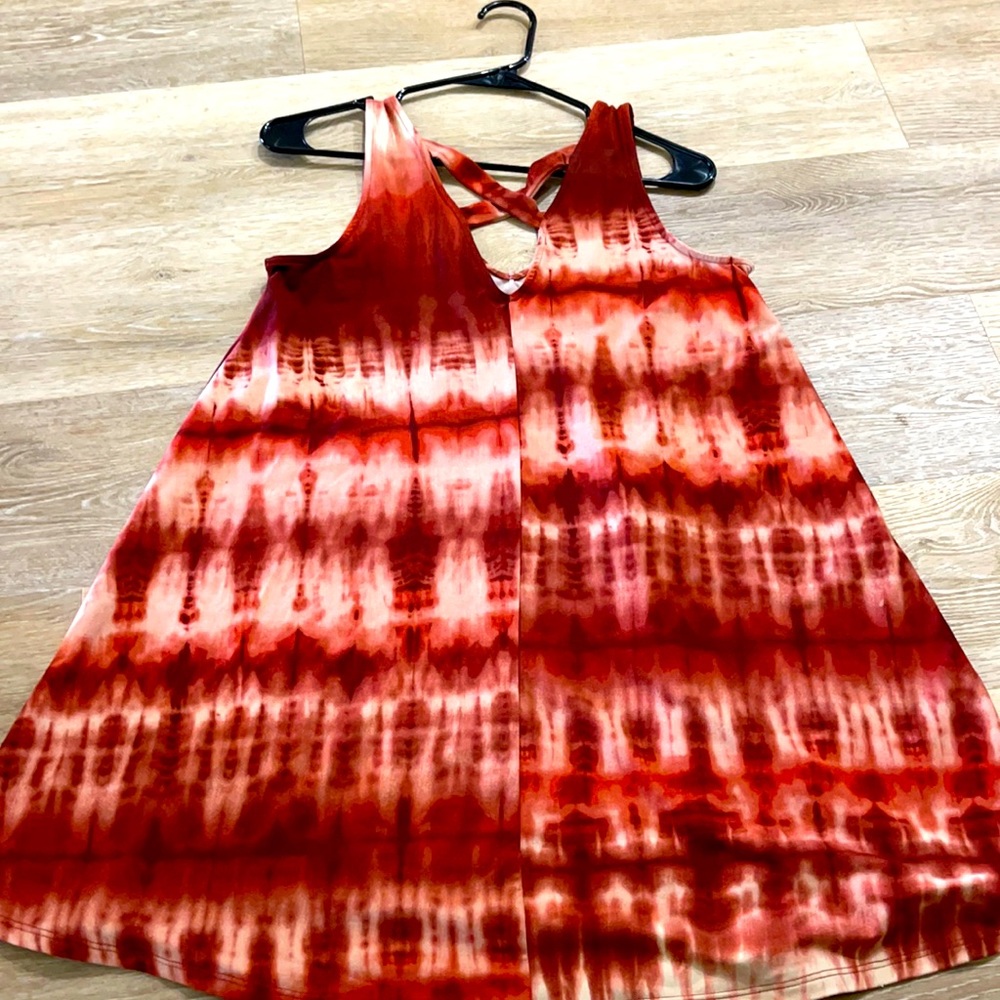 Woman’s dress with fun neckline
